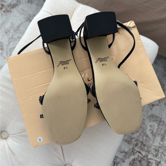 NEW Jewel Badgley Mischka Black Strappy Jeweled Heels Size 8.5 - Picture 10 of 10